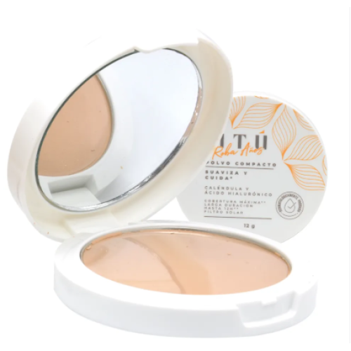 Vitu Polvo compacto Cuida y suaviza con caléndula y ácido hialurónico cobertura máxima X 12 Gr (colores surtidos)