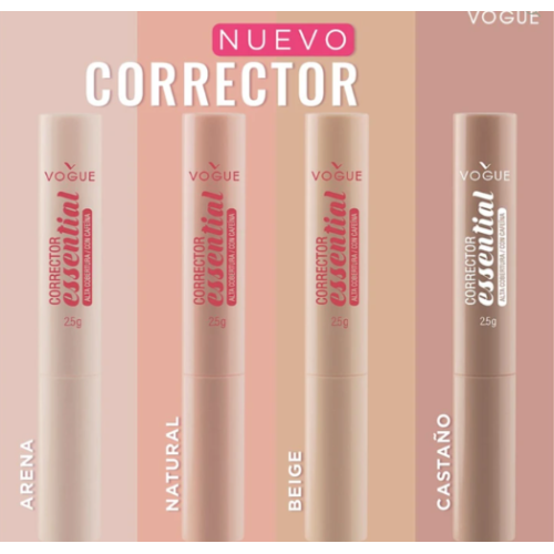 Vogue corrector essential alta cobertura Barra X 2.5 Gramos (colores surtidos)