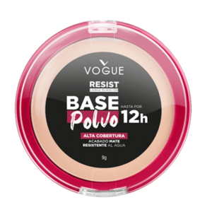 Vogue resist base polvo alta cobertura resistente al agua Caja X 9 Gramos 
