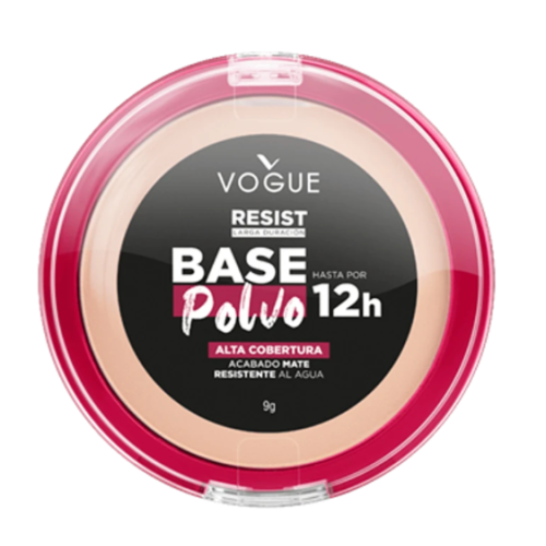 Vogue resist base polvo alta cobertura resistente al agua Caja X 9 Gramos 