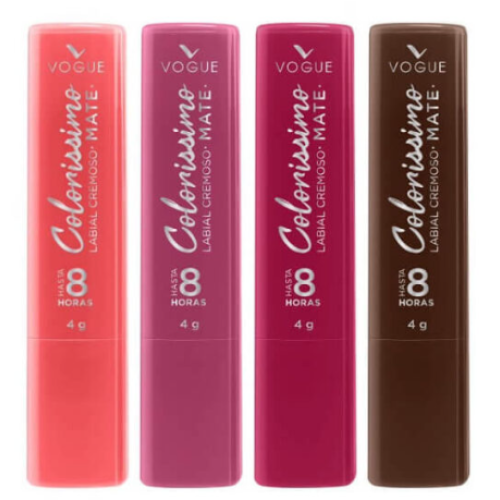 Vogue Colorissimo labial cremoso mate X 4 Gramos 