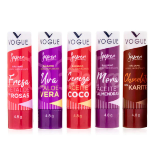 Vogue Bálsamo labial hidratante Barra X 4.8 Gramos (sabores surtidos)