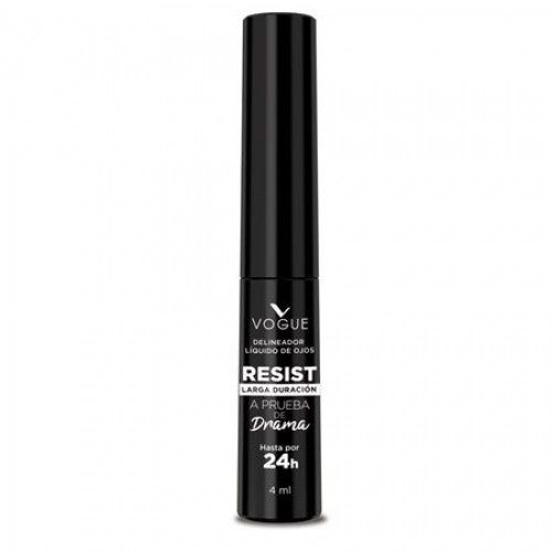 Vogue Delineador Líquido de Ojos Resist Negro Tubo X 4 Ml