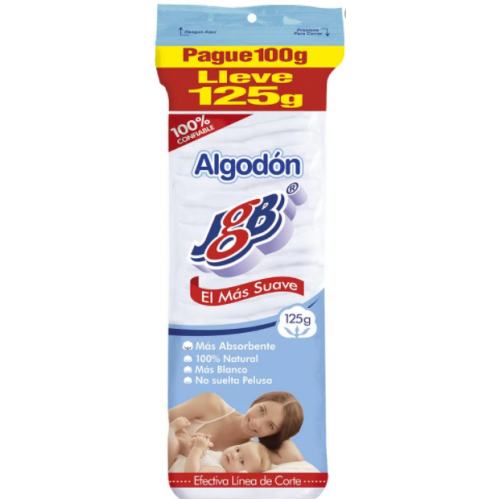 Algodón Zig Zag JGB Pague 100 lleve 125 Gramos 