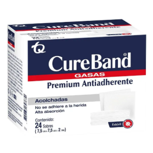 cureband gasa 7.5x7.5 cm esteril x24 un