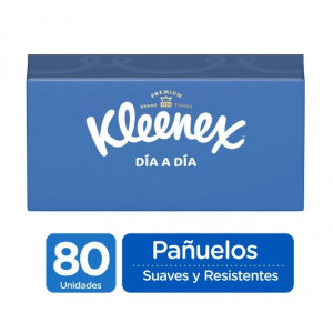 Kleenex Premium Pañuelos Faciales Classic Caja X 80 Unidades 