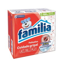 Pañuelos Familia Cuidado Gripal Paquete X 4 Unidades  