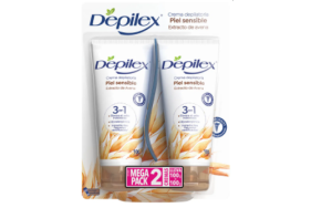 Depilex Crema depilatoria con extracto de avena (piel sensible) 2 Tubos X 100 Gramos 