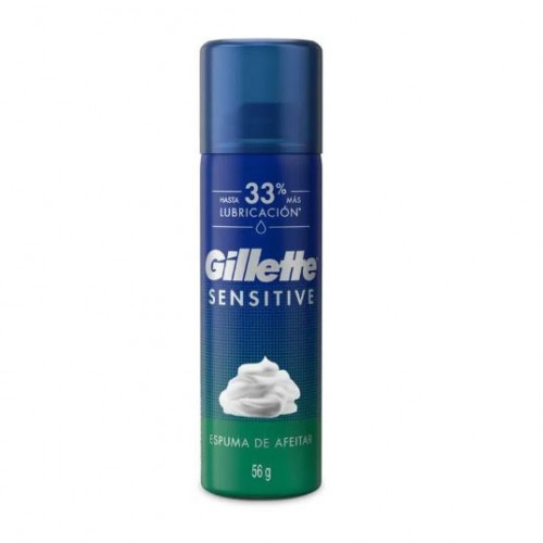 Gillette Sensitive Espuma de Afeitar Lata X 56 Gramos
