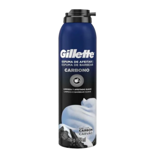 gillette espuma afeitar carbono x 150 gr