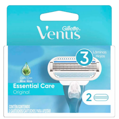 venus gillette repuesto maquina essential care original x 2 unidades