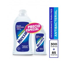 Mexsana Desodorante en polvo para pies Oferta Pote X 300 + 85Gramos 