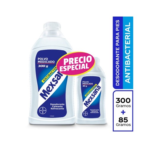 Mexsana Desodorante en polvo para pies Oferta Pote X 300 + 85Gramos 