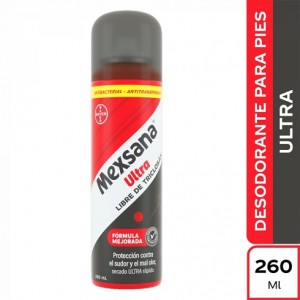 Mexsana Ultra Desodorante en Spray para pies Lata  X 260 Ml 