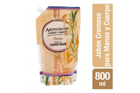 Aromasense Jabón Cremoso para manos y cuerpo Avena Doy Pack X 800 ML
