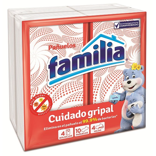 Pañuelos Familia Cuidado Gripal Paquete X 4 Unidades  