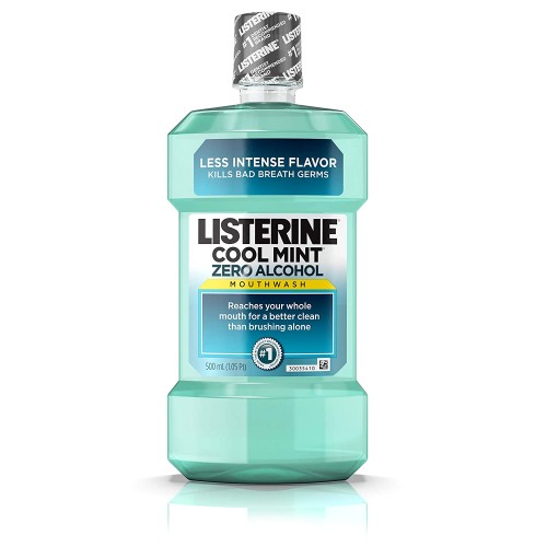 Listerine Cool Mint Zero Alcohol Frasco X 500 Ml 