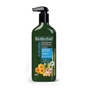 Bio-herbal Tratamiento Shampoo Anticaída Infusiones Botánicas Frasco X 400 Ml