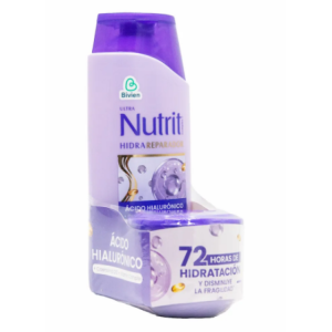 Nutrit Hidra reparador ácido hialurónico Oferta shampoo 600 ml + tratamiento Pote x 300 Ml 