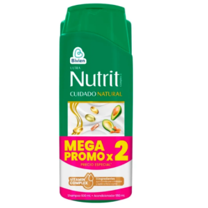 nutrit oferta shampoo natural 600 ml + acondicionador 550 ml