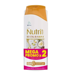 nutrit oferta shampoo restaura-max 600 ml + acondicionador 550 ml