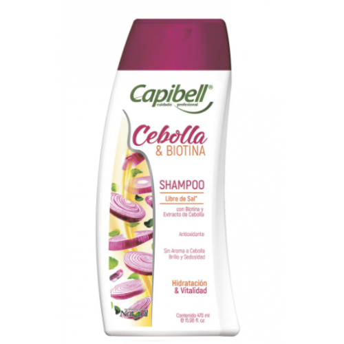 Capibell Shampoo Cebolla y Biotina real Frasco X 470 Ml
