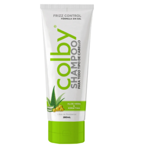 Colby Shampoo sin sal  Aloe vera y keratina Tubo X 280 Ml 