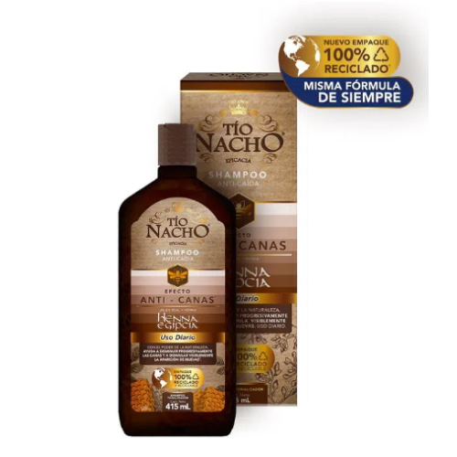 Tío nacho shampoo anti canas henna egipcia Frasco X 415 Ml 