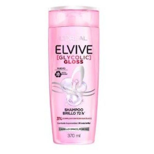 Elvive shampoo brillo gloss cabello opaco y poroso Frasco X 370 Ml 