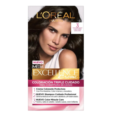 excellence tono # 3 castaño oscuro