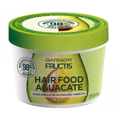 Garnier Fructis Hair Food Aguacate Mascarilla de Nutrición 1 Minuto Pote X 350 Ml 