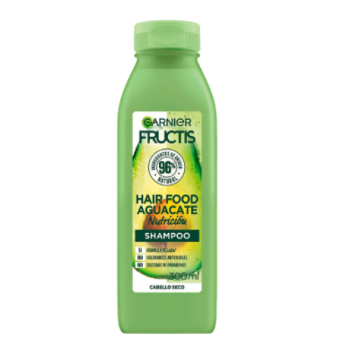 fructis hair food aguacate shampoo nutrición x 300 ml