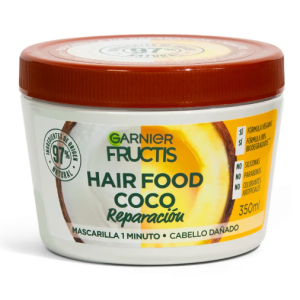 Garnier Fructis Hair Food Coco Mascarilla de Reparación 1 Minuto Pote X 350 Ml 