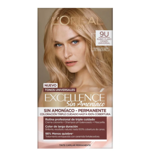 excellence sin amoníaco kit # 9u rubio claro cenizo