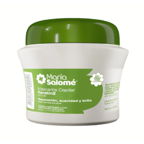 María Salome Mascarilla Capilar Keratin2 Reparación, suavidad y brillo Pote X 350 Ml 