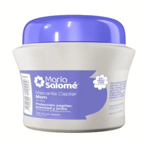 María Salome Mascarilla Capilar MOM protección capilar, suavidad y brillo Pote X 350 Ml 