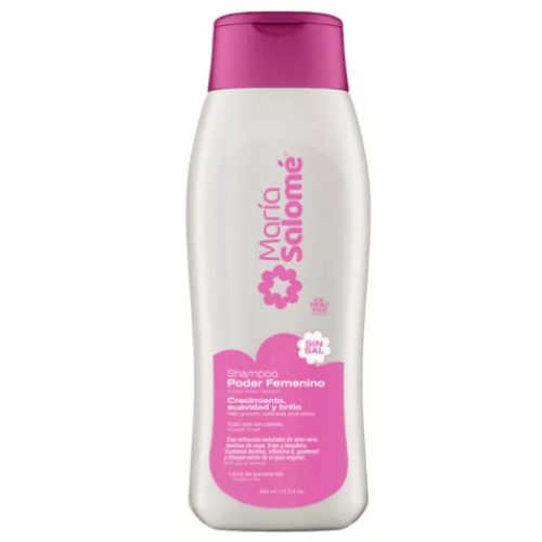 María Salomé Shampoo poder femenino crecimiento, suavidad y brillo Frasco X 400 Ml 