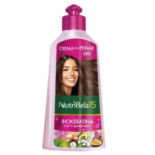Crema Para Peinar Liso Nutribela15 Biokeratina Frasco x 300 Ml 