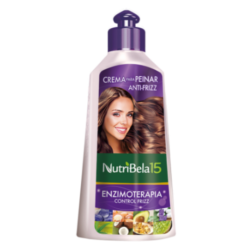 Crema para peinar Anti-frizz Nutribela15 enzimoterapia Frasco x 300 ml 