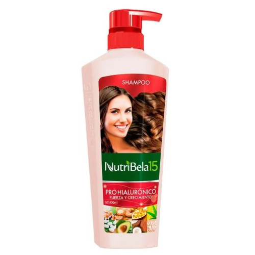 Shampoo Nutribela 15 pro hialurónico Frasco X 400 Ml 