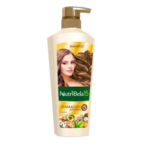 Shampoo Nutribela 15 Reparación intensiva Frasco X 400 Ml 