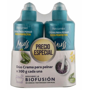 Muss Dúo Crema para peinar Rizos perfectos Frasco X 300 Gramos c/u