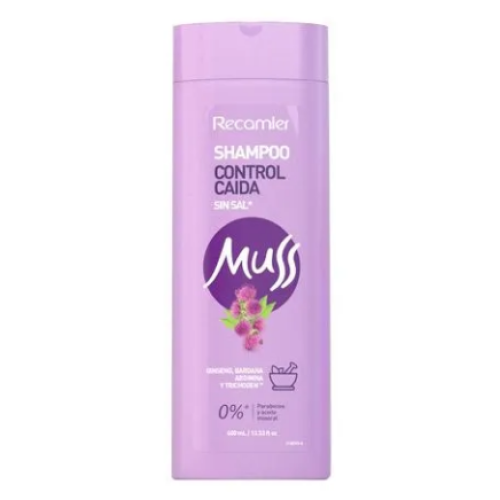muss shampoo control caida x 400 ml