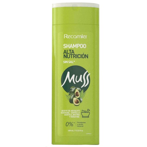 Muss Shampoo Alta Nutrición Sin Sal Frasco X 400 ML