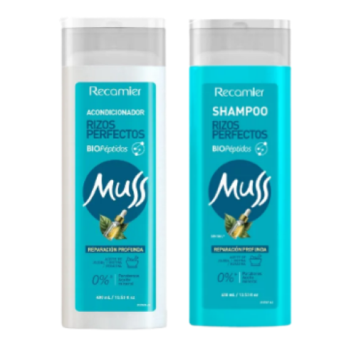 muss shampoo + acondicionador rizos x 400 ml
