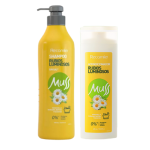 muss rubio luminoso shampoo x 1000 + acondicionador x 400 ml