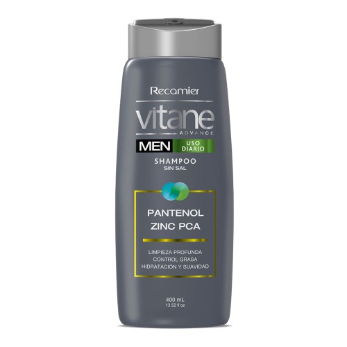 Vitane Advance Men Uso Diario Shampoo Sin Sal Frasco X 400 Ml