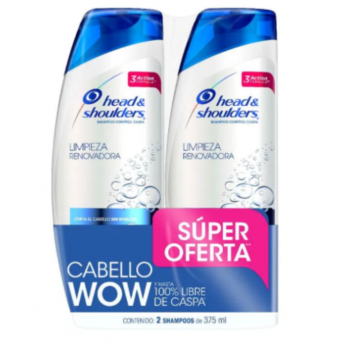 Head & Shoulders Shampoo control caspa Oferta 2 Frascos X 375 Ml 