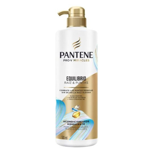 Pantene Equilibrio Raíz & puntas Acondicionador Hidratante Frascos X 510 Ml 