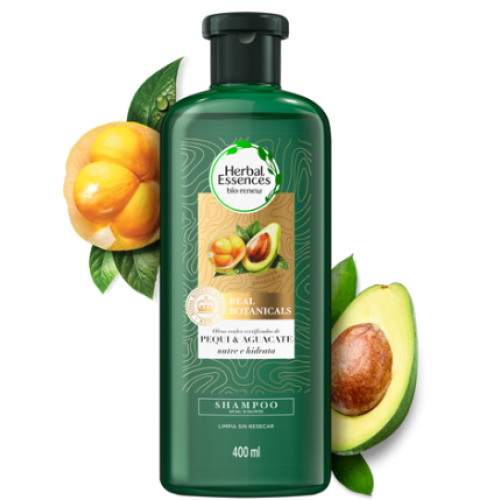 Herbal essences oleos reales Pequi & Aguacate Shampoo Frasco X 400 Ml 